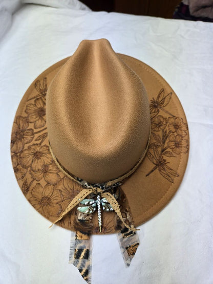 beige  Hat-burnt-dragonflies, adjustable
