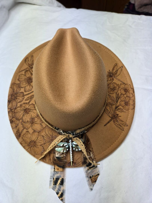 beige  Hat-burnt-dragonflies, adjustable