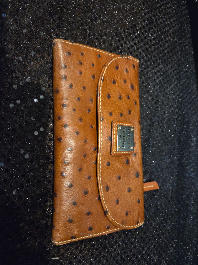 MISC Dooney & Bourke Carmel Color Ostrich Wallet