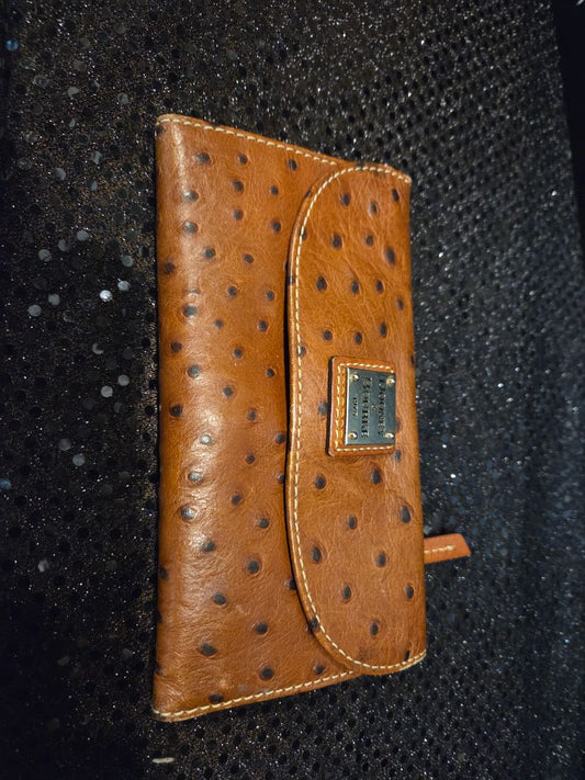 MISC Dooney & Bourke Carmel Color Ostrich Wallet