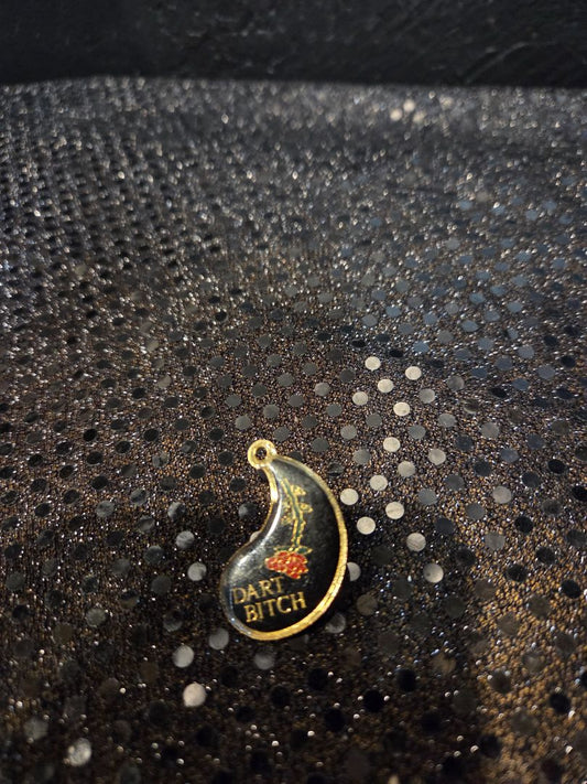 Jewelry Gold Toned Dart Bitch rose Pin