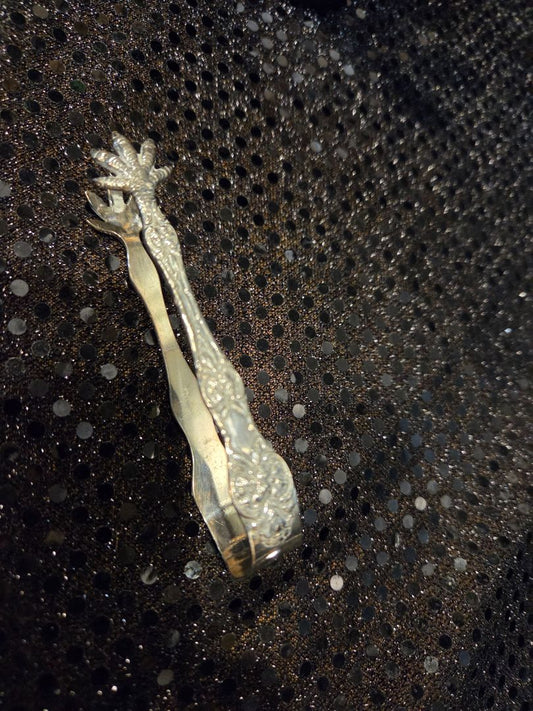 TH Marthinsen Silver Plate Sugar Tong Norway