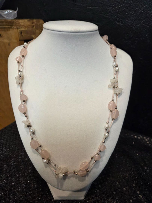 Jewelry Rose Quartz Necklace