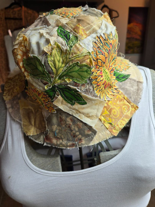 Bucket Hat yellow floral