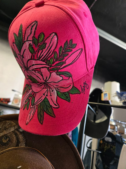 Nallcap pink w lillies