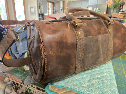 leather duffel