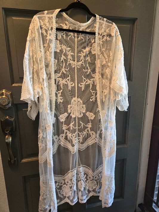 Duster white lace