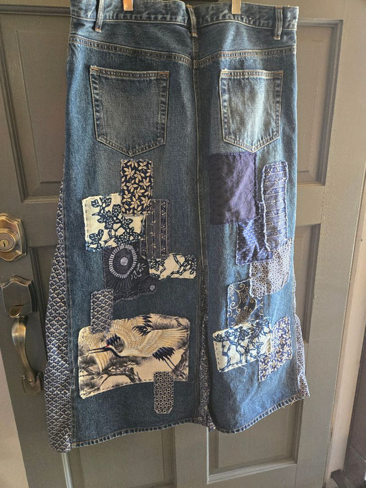 Denim Maxi Asian patchwork, 16