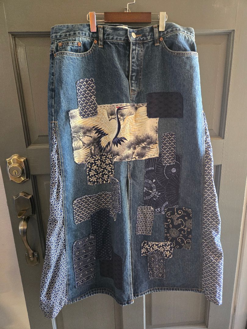 Denim Maxi Asian patchwork, 16