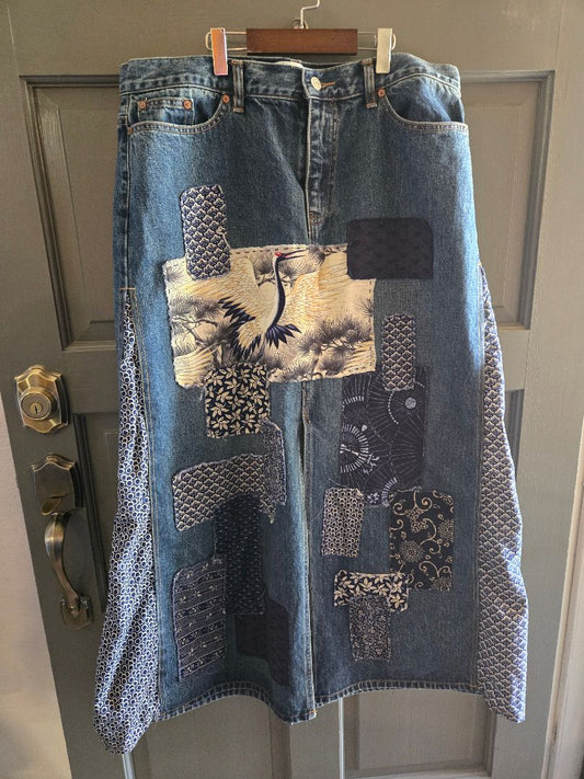 Denim Maxi Asian patchwork, 16