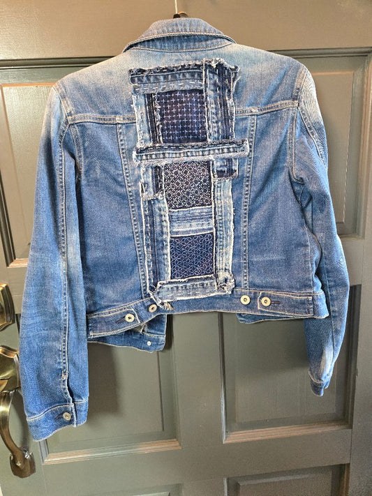 Jacket, denim sashiko, Small