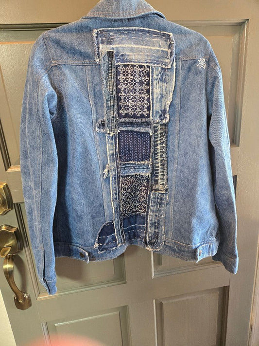 Jacket, denim sashiko, Large
