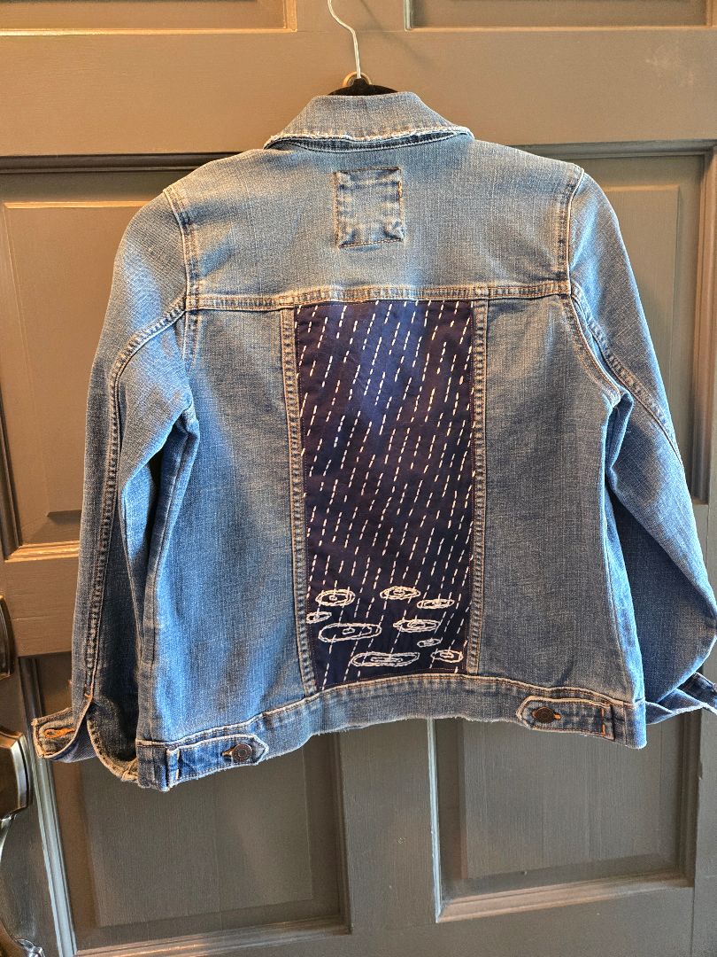Jean jacket sashiko rain, Small