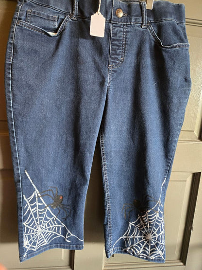 Jeans Capri w/spiders