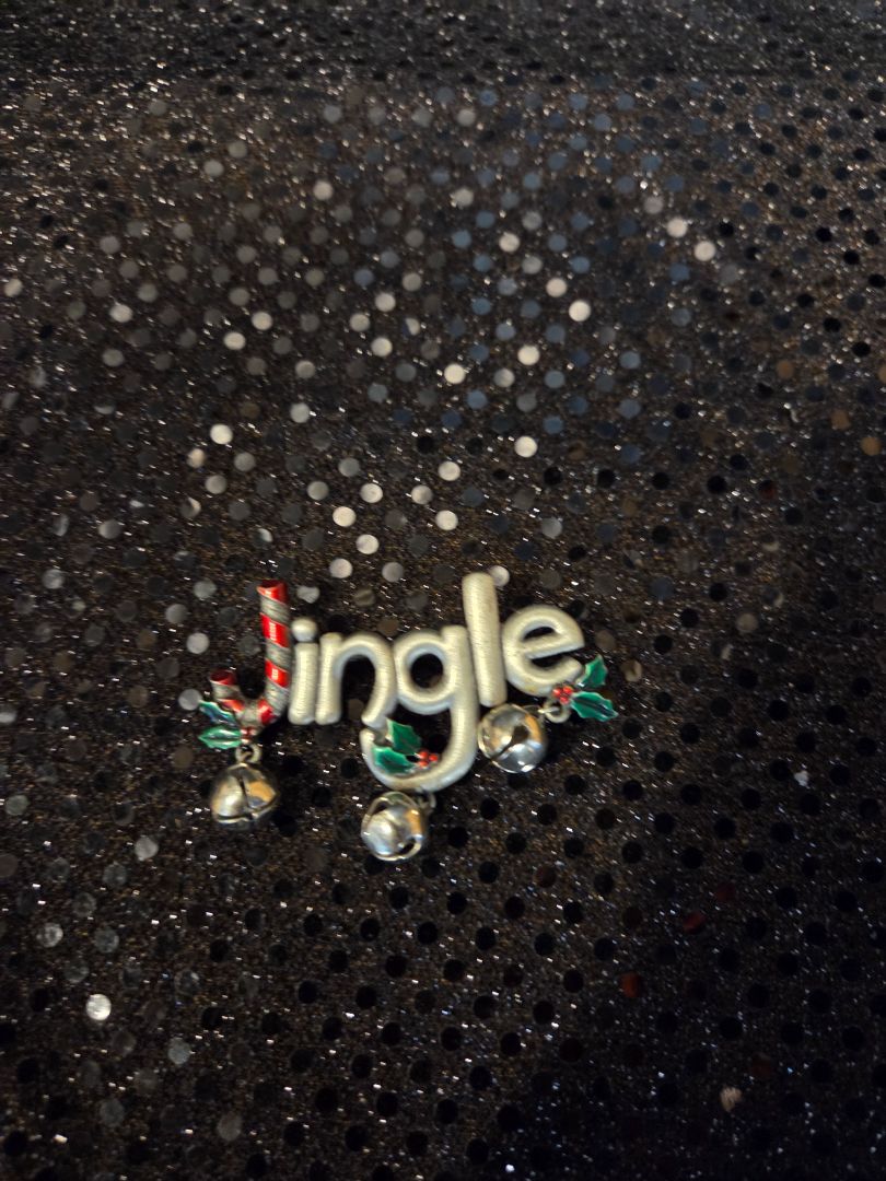JJ Christmas Holiday Jingle Bells Brooch