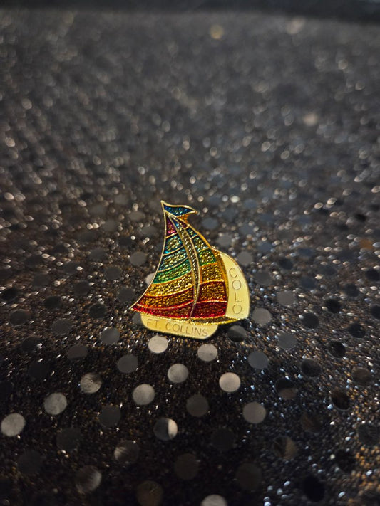 Vintage Fort Collins Sailboat enamel