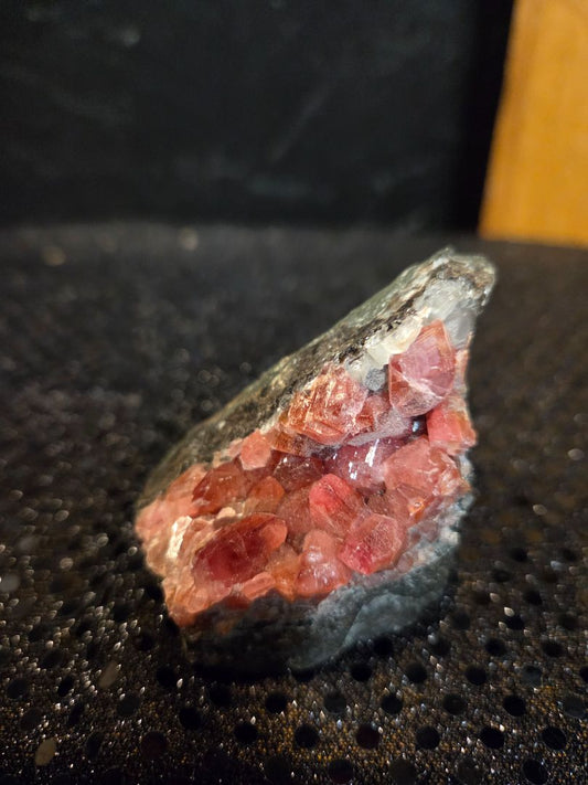 Rhodochrosite crystals on a matrix