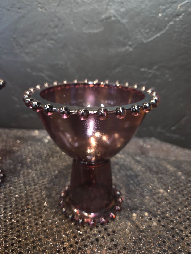 Vintage Purple Glass Candy Dish