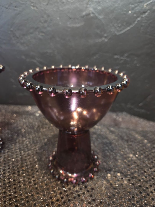 Vintage Purple Glass Candy Dish