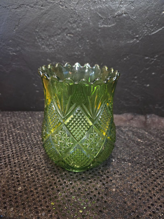 Vintage EAPG Green Teutonic bowl