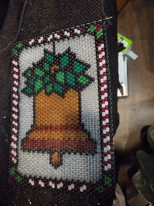 Beadery Holly Bell Beaded Banner