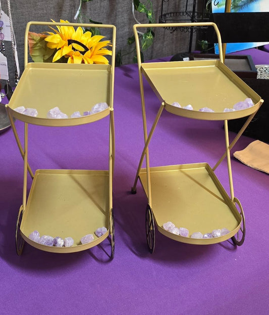 Gold  A piece Rolling Carts, Small