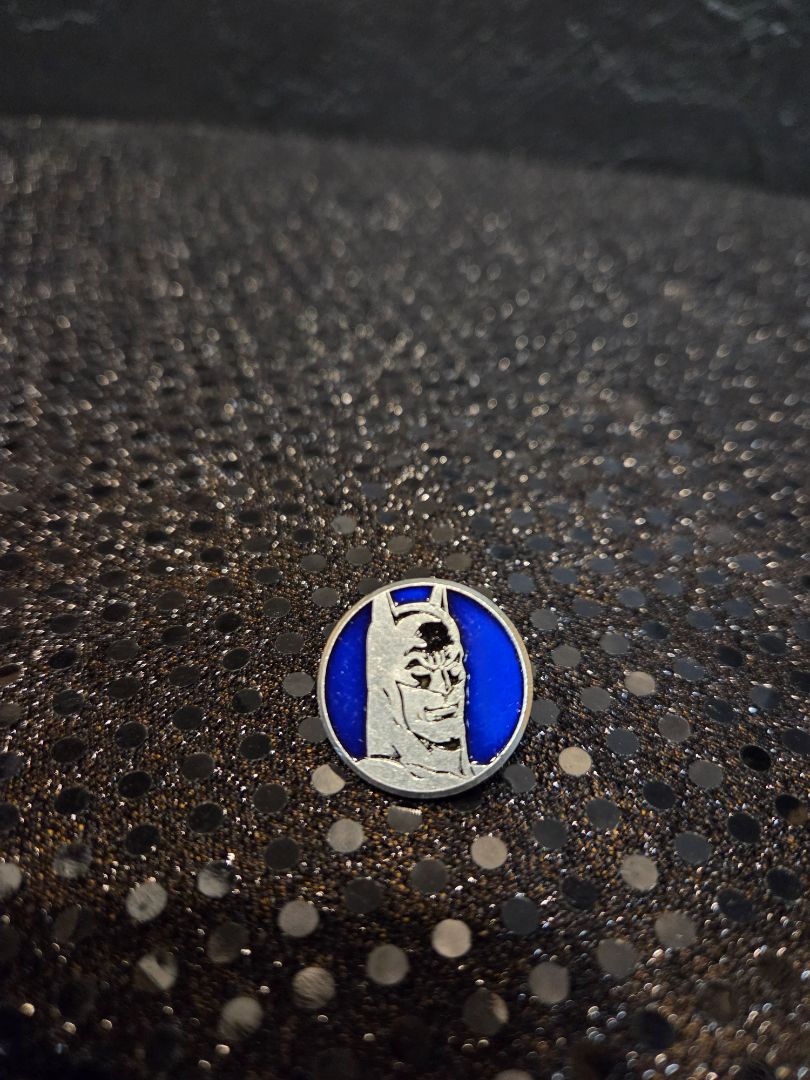 Vintage Batman Silhouette Enameled Pin