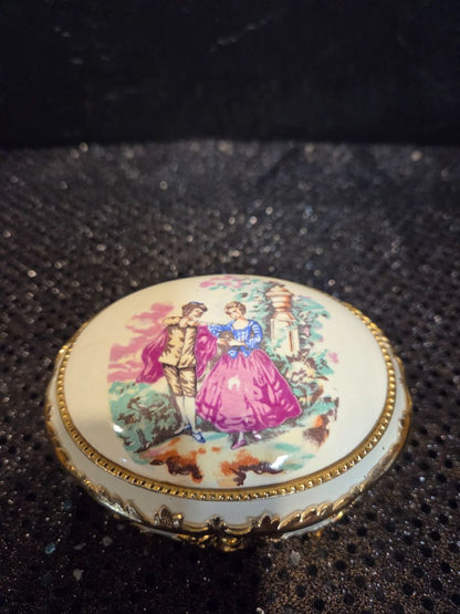 Vintage  Porcelain Trinket/Music Box
