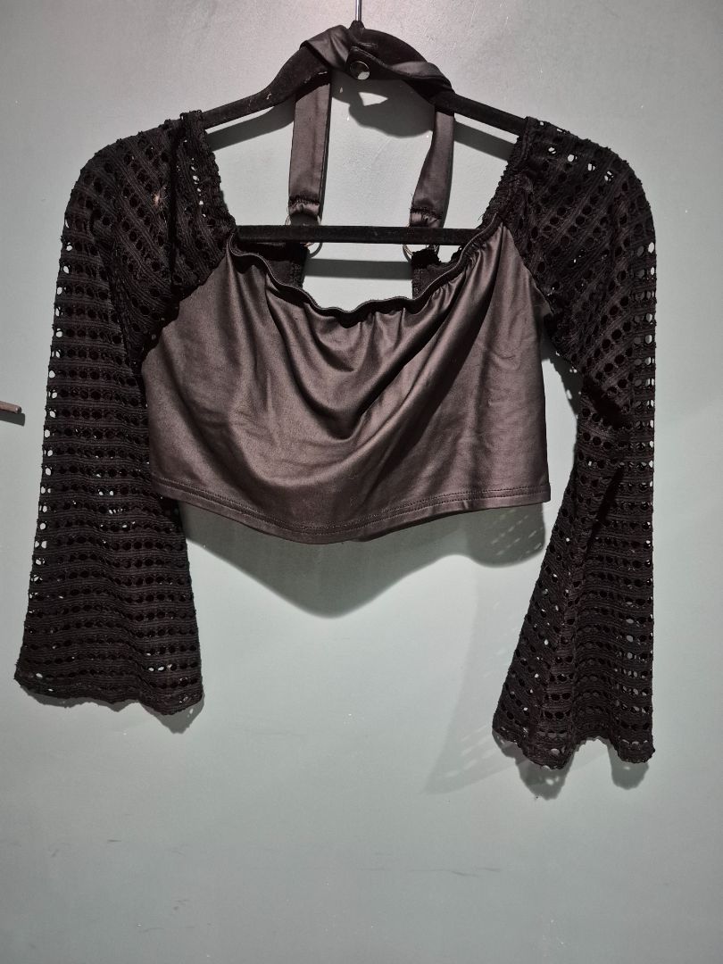 Gothic Black Crop Top
