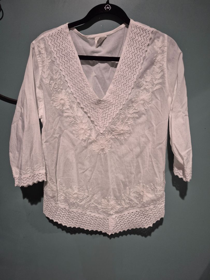 White Tunic Top (sz. XL)