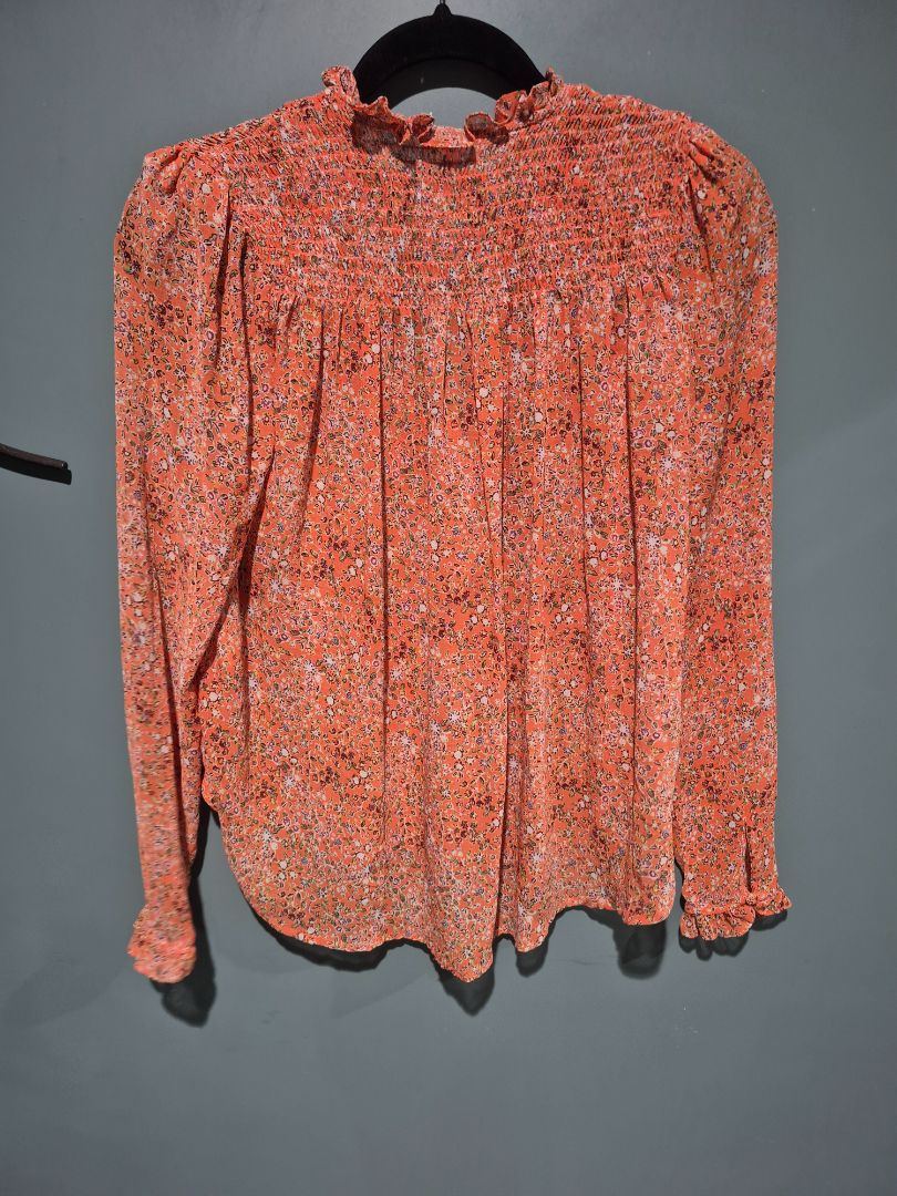 Free People Boho/Peasant Semi Sheer Top (sz XS)