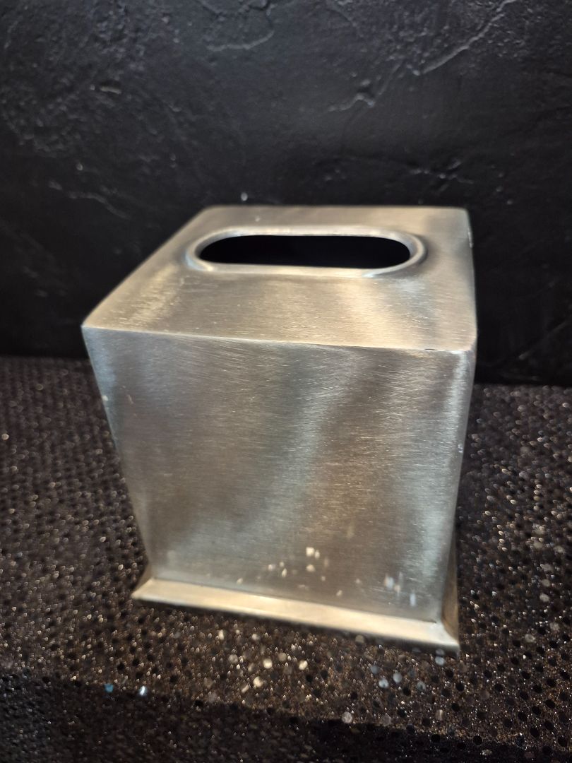 Brushed Stainless Steel Upright tissue Box