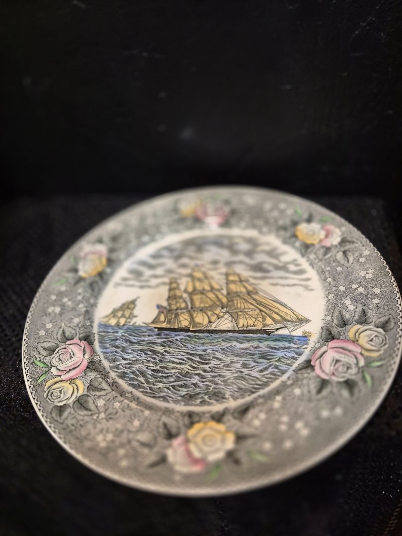 Vintage Adams English Plate The Clipper Ship