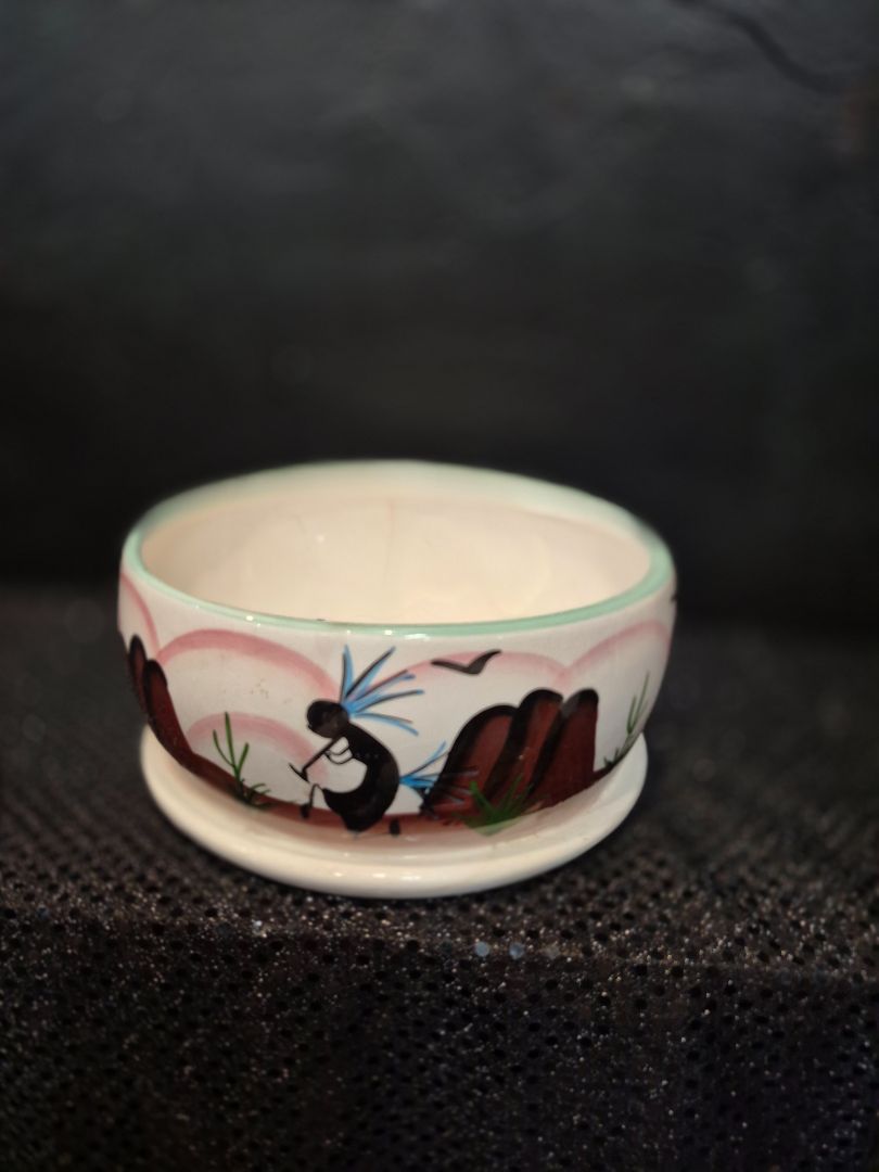 Ceramic Planter with Kokopelli design
