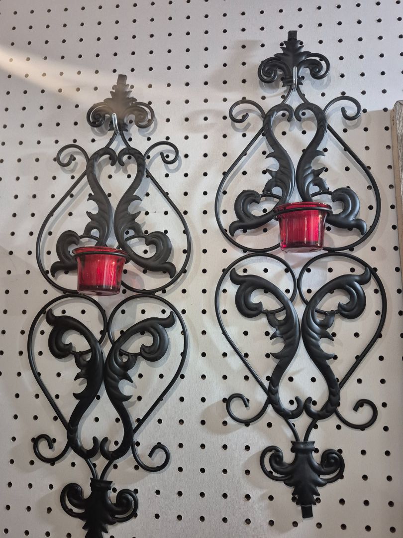Black Wall sconces set of 2