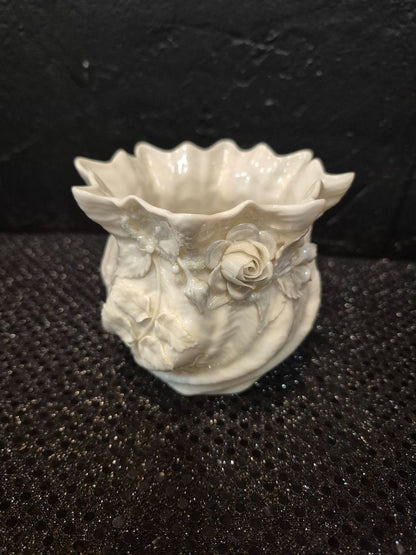 Vintage Belleek Irish Parisian Bowl Rose Design