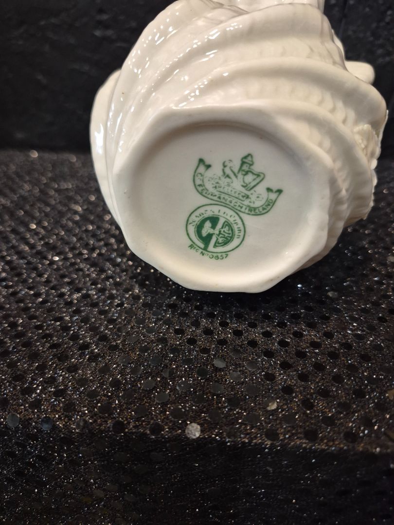 Vintage Belleek Irish Parisian Bowl Rose Design