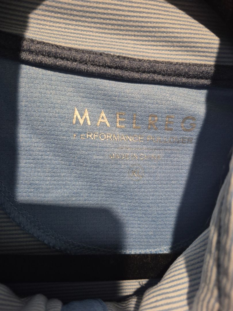 Blue Maelreg 1/4 Zipper Performance Pullover, XL