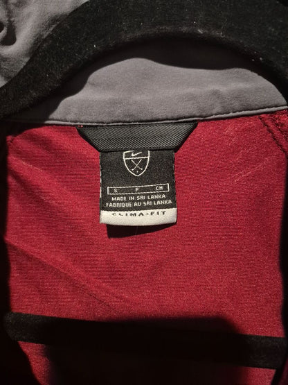 Nike Golf Full Zip Short Sleeve Burgundy Shirt (sz S)