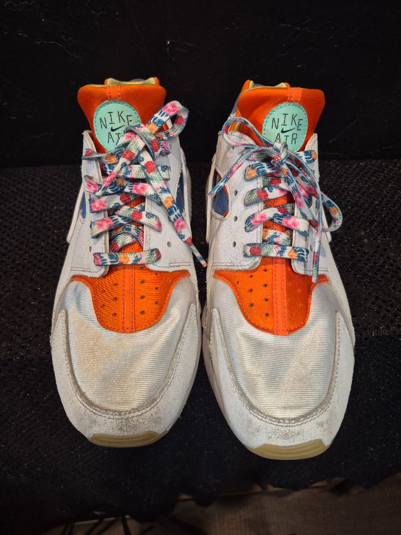 Nike Air Huarache White Safety Orange (sz 11.5)