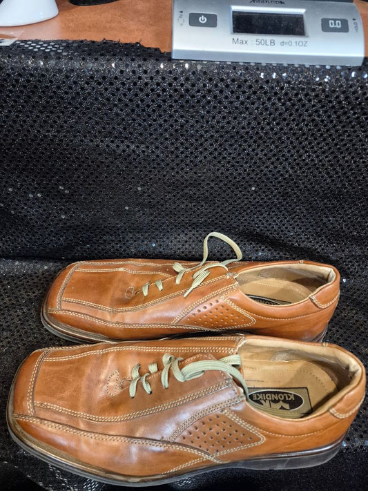 Klondike Italian Brown Leather Shoes sz 45