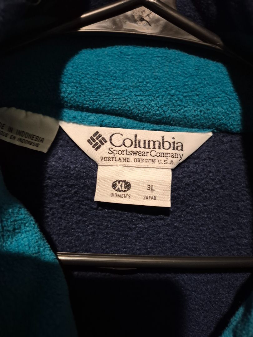 Columbia XL Women's Fleece Jacket Blue/Teal