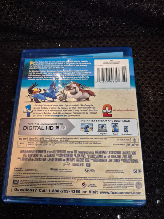 Blu-Ray Rio Blu-Ray/DVD/Digital HD