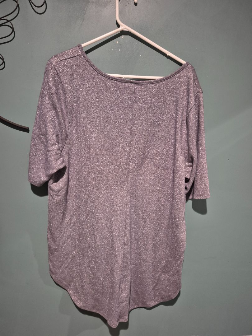 Torrid 3 Short Sleeve Silver Top