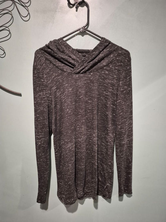 Jockey XL Black and Grey Longsleeve Hooded Shirt