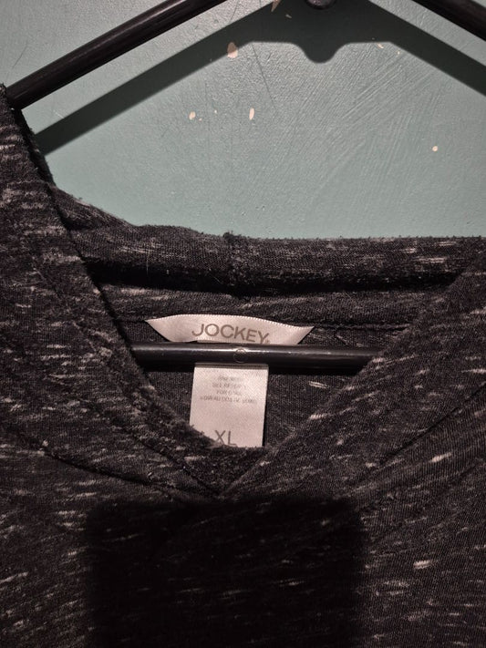 Jockey XL Black and Grey Longsleeve Hooded Shirt