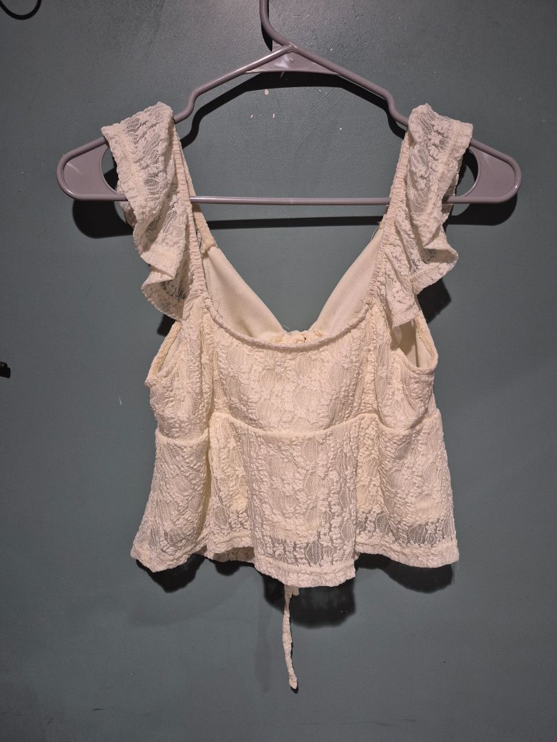 Shein Medium Cream Short Sleeve Top