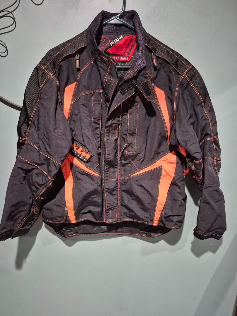 KTM Racing Large Black/Orange Men's Motorcycle Jacket