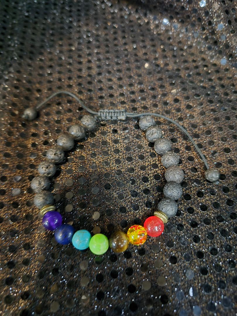 Lava Stone/ Chakra Bracelet