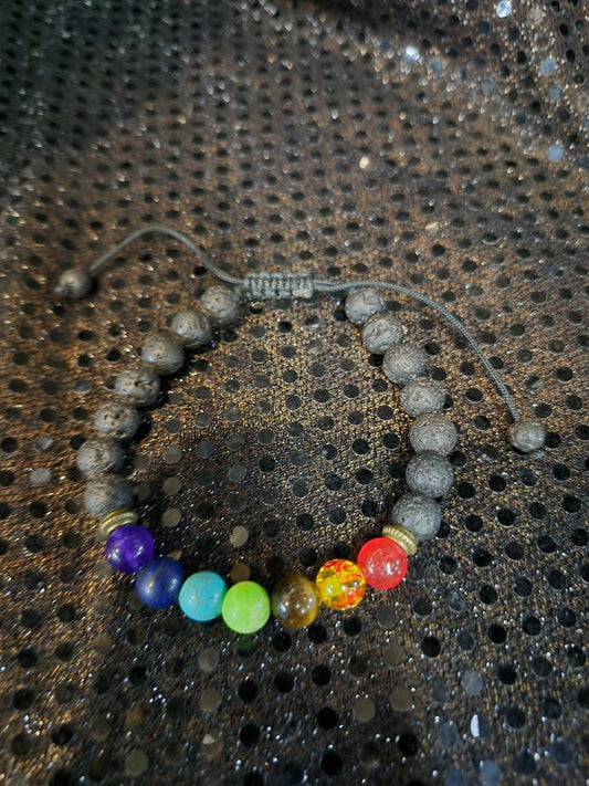 Lava Stone/ Chakra Bracelet